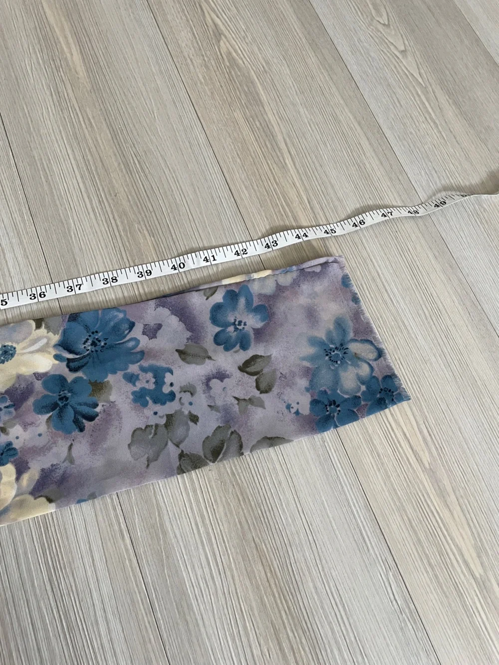 Floral Blue & Lavender Women’s Silk Scarf
